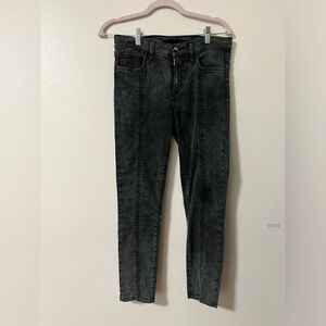 Joes Jeans Acid wash black the icon mid rise skinny ankle size 28 front seam